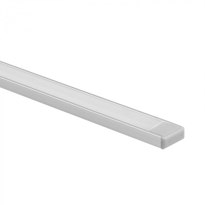 Profilo LED N02 superficie anodizzato, diffusore opale 2m Ecolight
