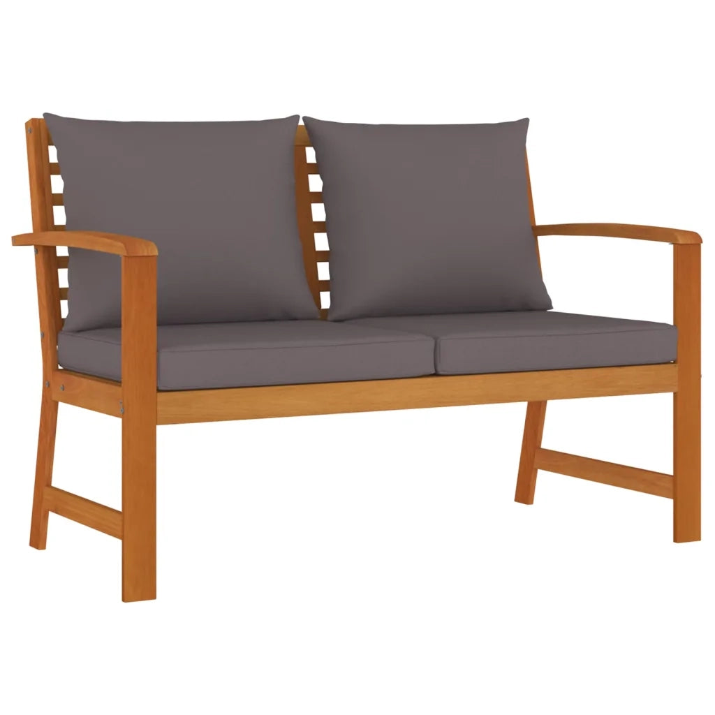 Set da Pranzo da Giardino 9pz con Cuscini Legno Massello Acacia