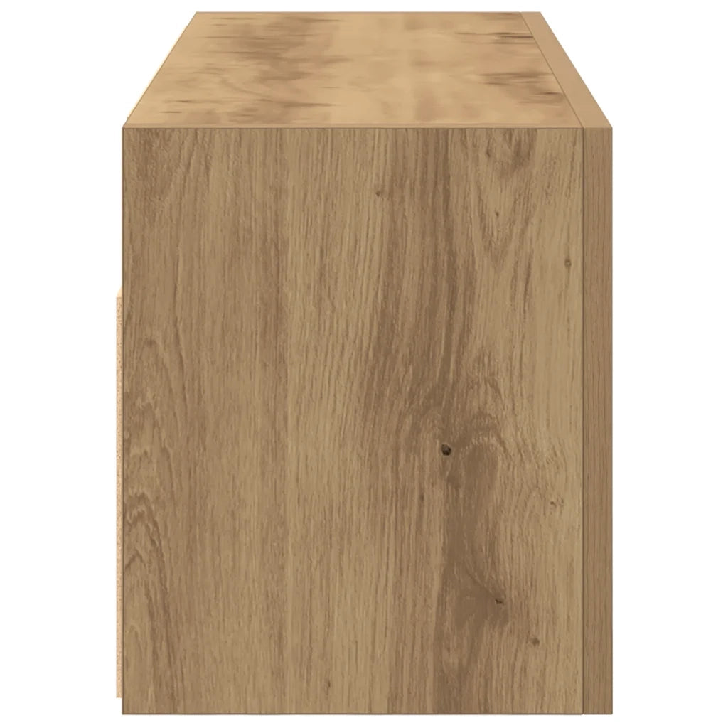 Mobiletto da Bagno Rovere Artigianale 80x25x30 cm in Truciolato