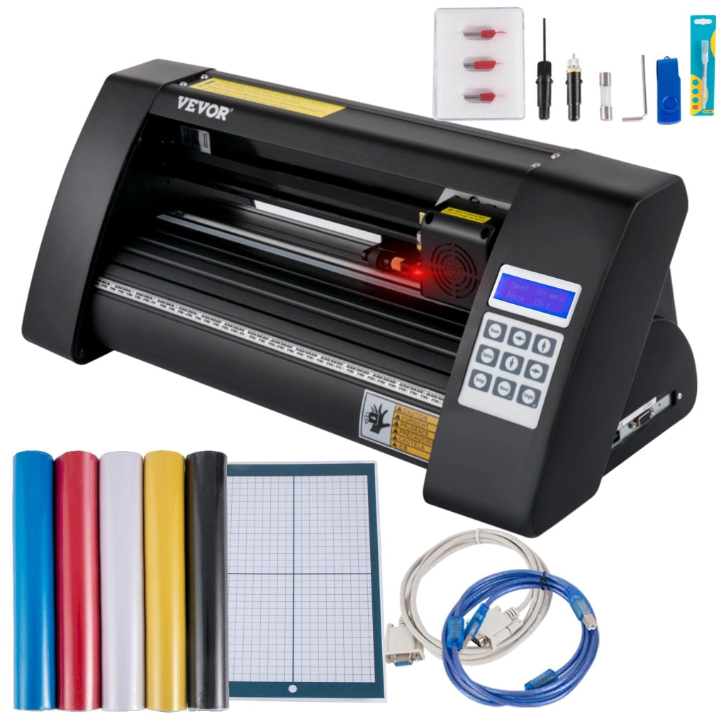 Plotter da Taglio Vinile 375 mm KH-375A 95W con Luce Guida a LED e Software Signmaster per Fai da Te e Insegne
