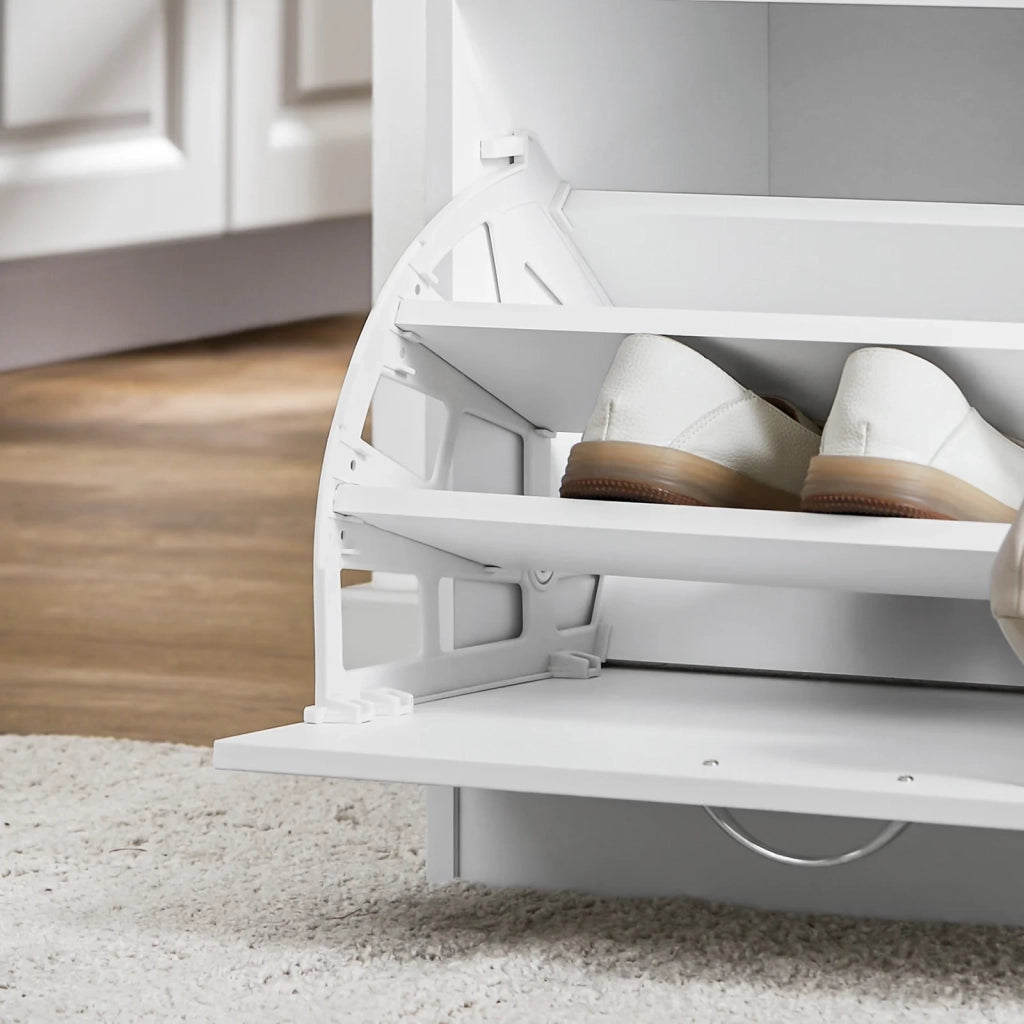 Scarpiera Panca Scarpiera Portascarpe Con Seduta Bianco Profondità30cm FSR16-W