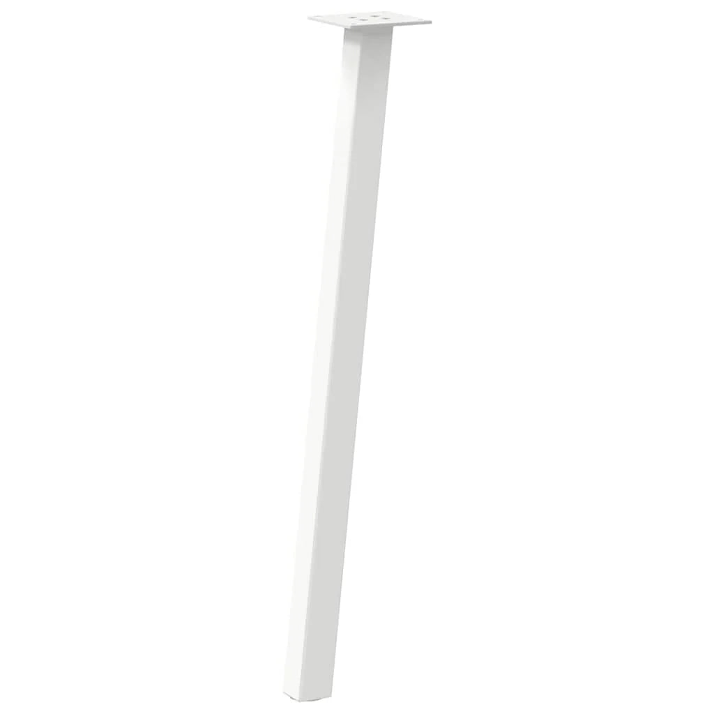Set di 4 gambe per tavolo consolle 72 x 40 x 40 cm robuste eleganti design moderno acciaio bianco 02_0056790