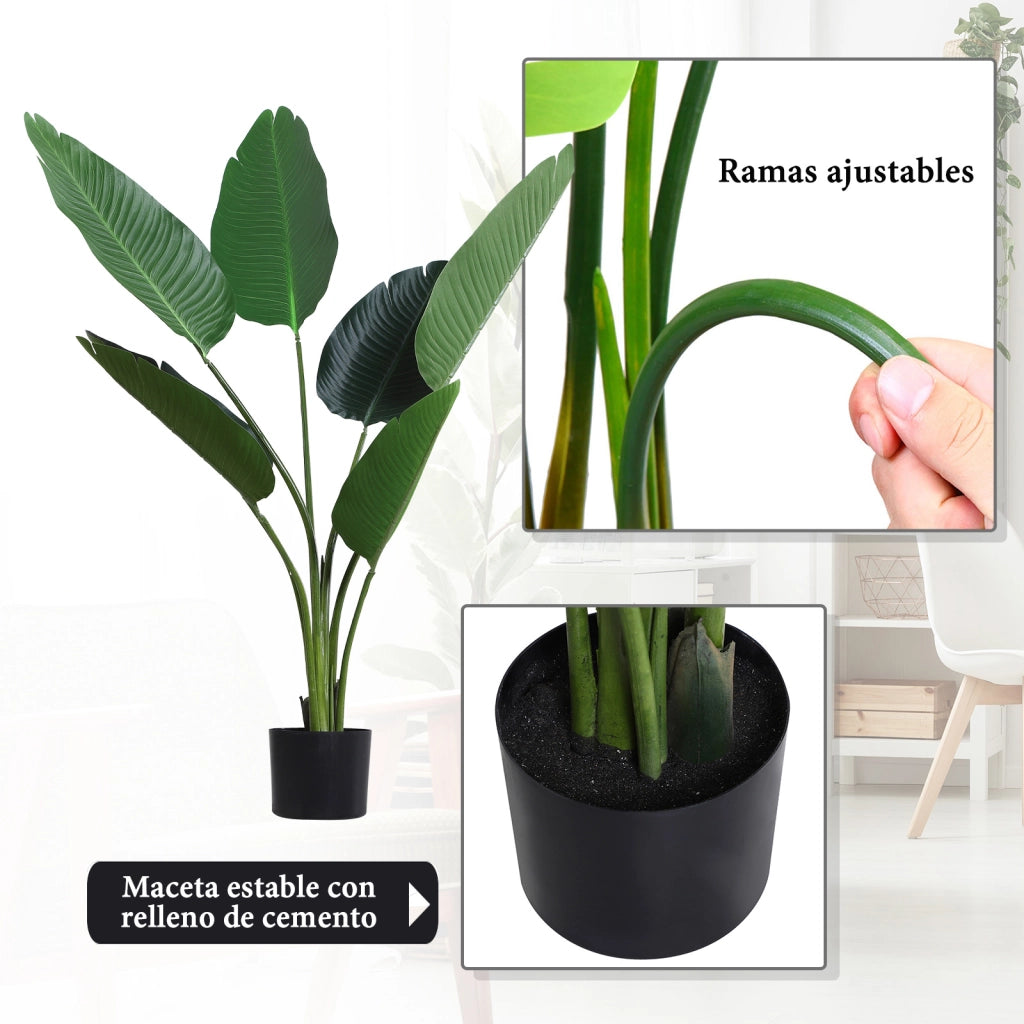 Palma Artificiale Decorativa con Vaso ¨C zephmum ¨C Verde ?15x120 cm