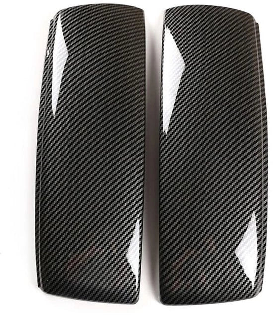Set di copertura per box laterale - Nero - ABS - Disegno in fibra di carbonio - Protezione - Leggero e duraturo - Copri box laterale