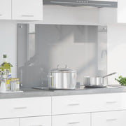Paraspigolo Cucina Grigio Chiaro 100x60x0,6 cm Vetro Temperato