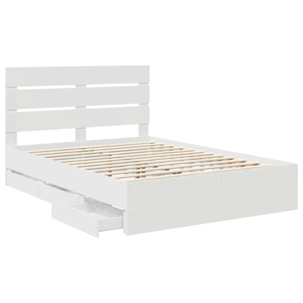 Struttura del letto Bianco 150 x 200 cm Legno Ingegnerizzato