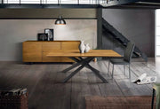 Tavolo big table fisso in rovere massello nodato spessore 4 cm. misura l.250 p.100 h.75 (1621) - Mobili 2G