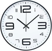 Orologio da Parete Silenzioso 30cm con Cifra a Cristallo Moderno, per Sala da Pranzo Camera da Bambini Cucina Esterno (Bianco-3D)