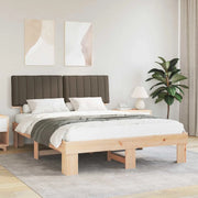 Letto con Testiera Rivestita Talpa 160 x 200 cm Pino massello