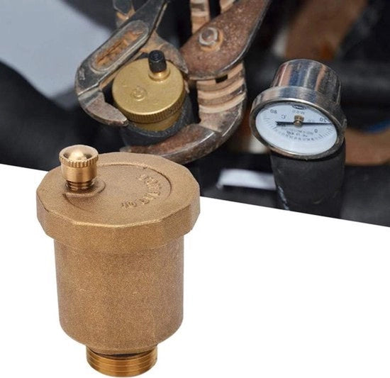 Valvola di scarico automatico - Ottone - Fuori casa - Caldaia - Viti a spillo - Adatto per G1/2