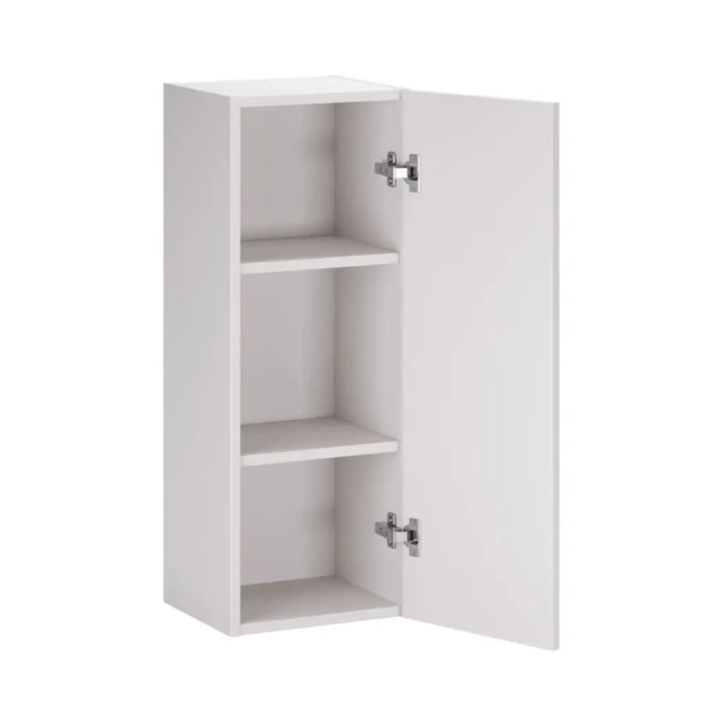 Mobili componibili OSTER 45cm – mobili sospesi bianchi 1 porta e 6 nicchie arrotondate in rovere chiaro