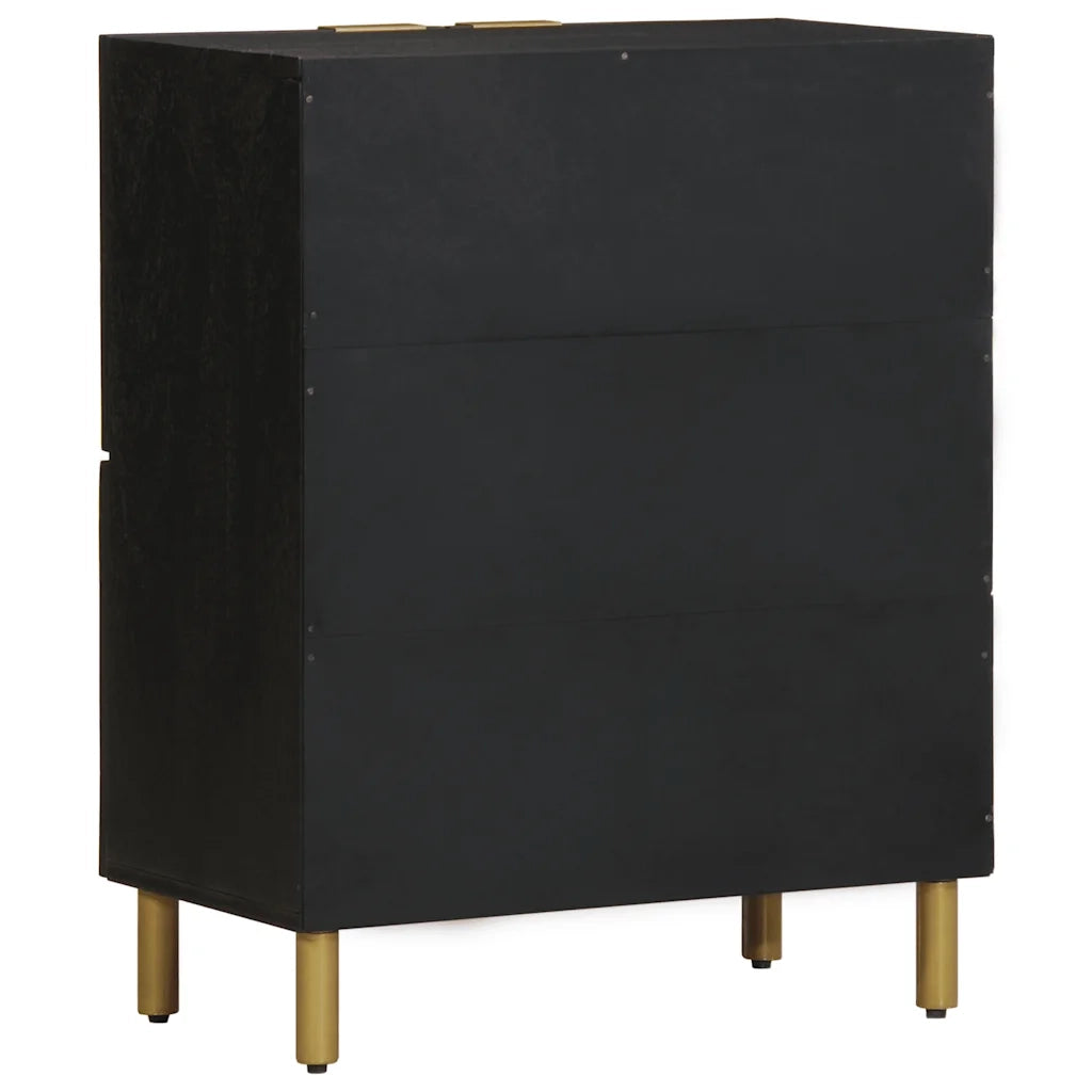 Credenza-Buffet-Armadio da cucina Nera 60x33x75 cm in Legno Multistrato 226987