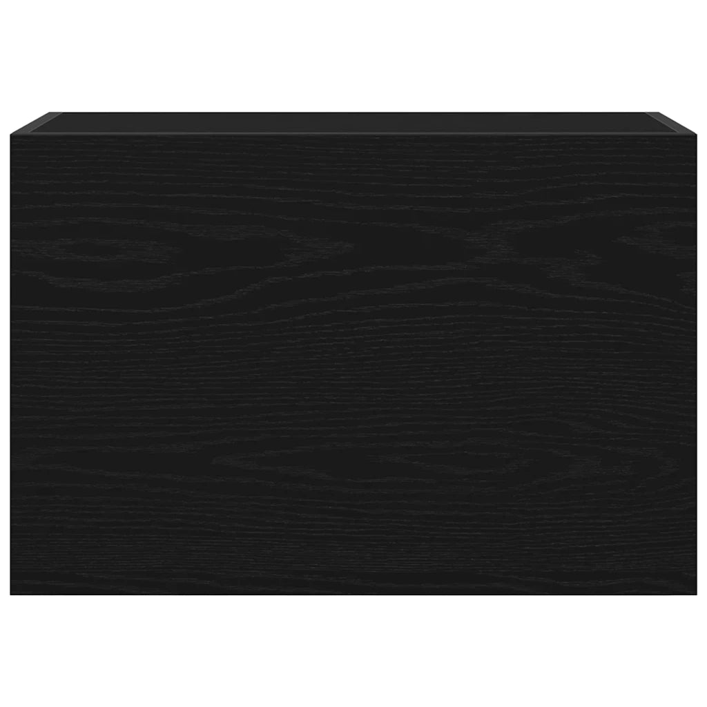 Mobile da Bagno a Parete Nero 60x25x40 cm in Legno Multistrato 860068