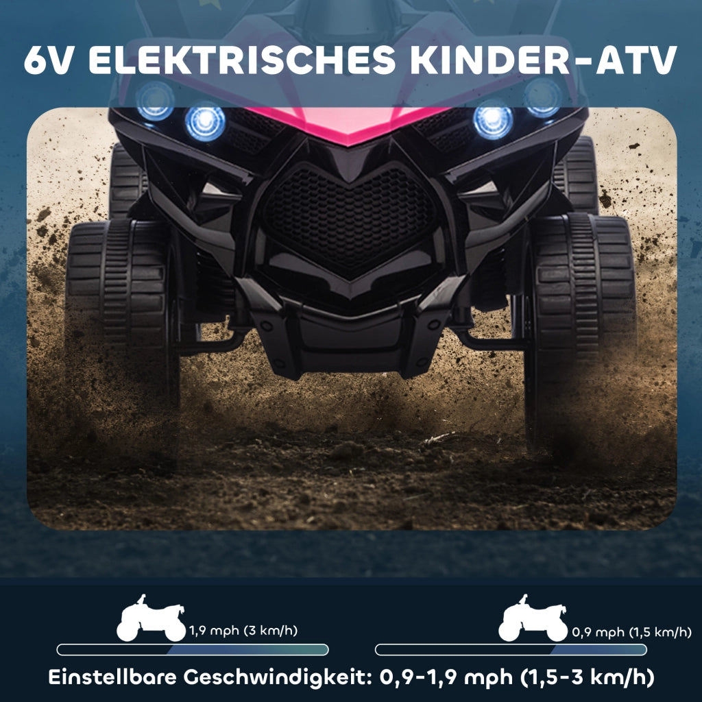 Quad elettrico per bambini 6V con LED e musica ¨C Minimal ¨C rosa