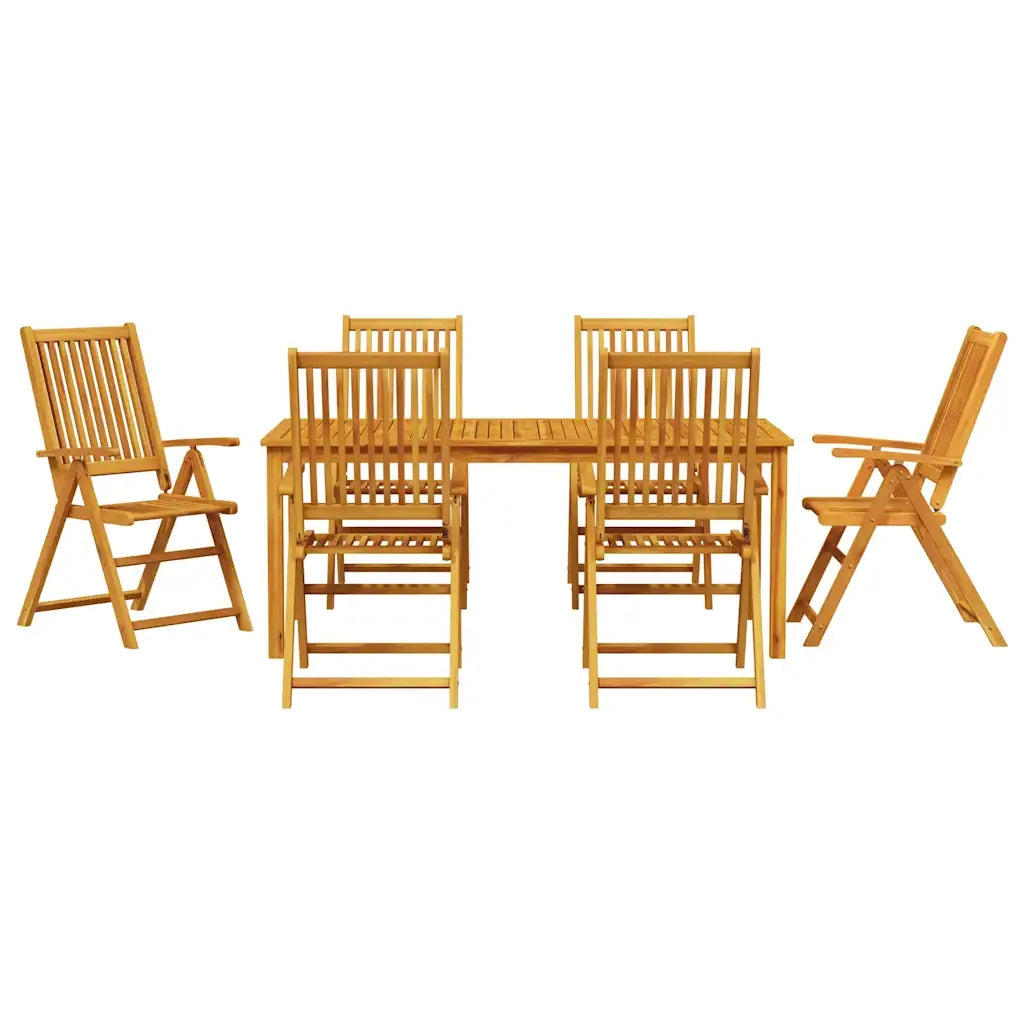 Set da Pranzo per Giardino 7 pcs Marrone 3375621