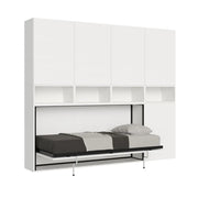 Letto singolo a scomparsa Kando comp.B con materasso bianco frassino