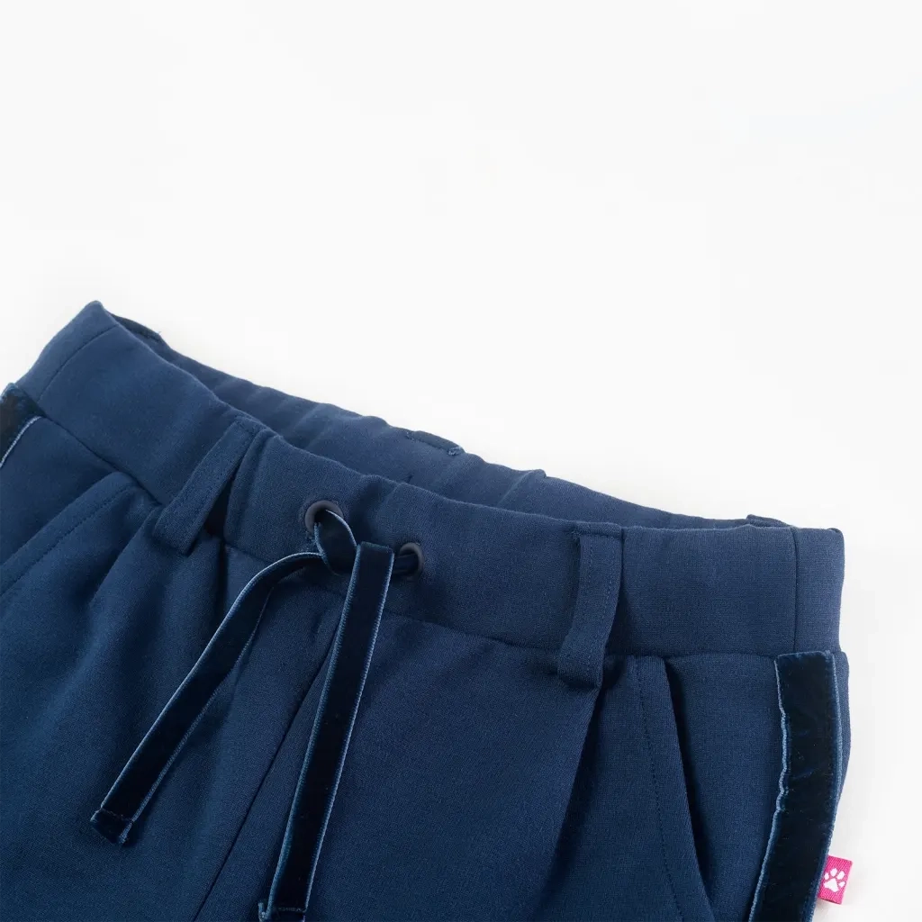 Pantaloni per Bambini con Finiture Nere Blu Marino 140 CFW8839908