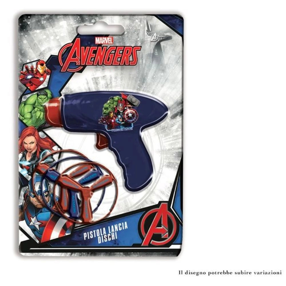 Trade Shop - Pistola Lancia Dischi Lancia Eliche Avengers Supereroi Giocattolo Per Bambini -