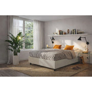 Letto imbottito Matrimoniale 180x190 cm BoxMax - Similpelle,Tortora,Contenitore