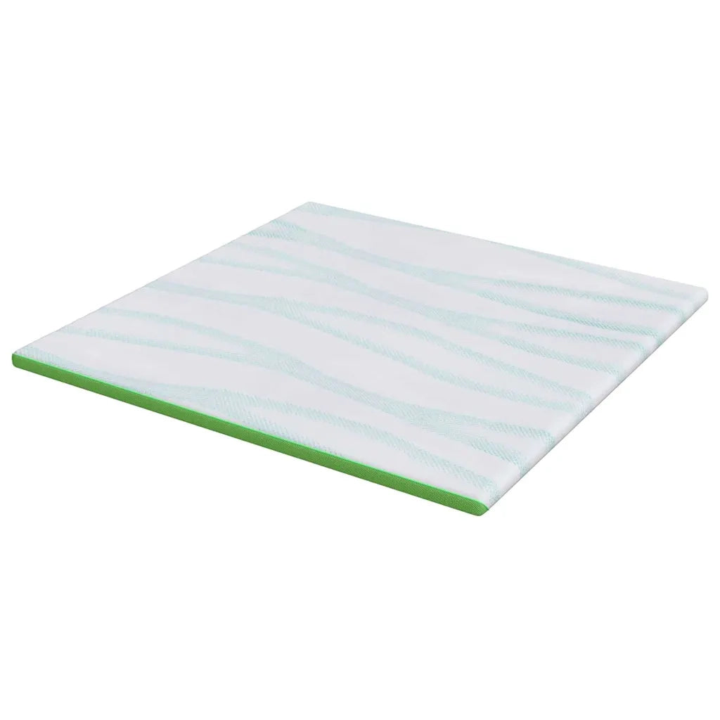 Topper per materasso Bianco e Verde 200 x 200 cm CFW8149188