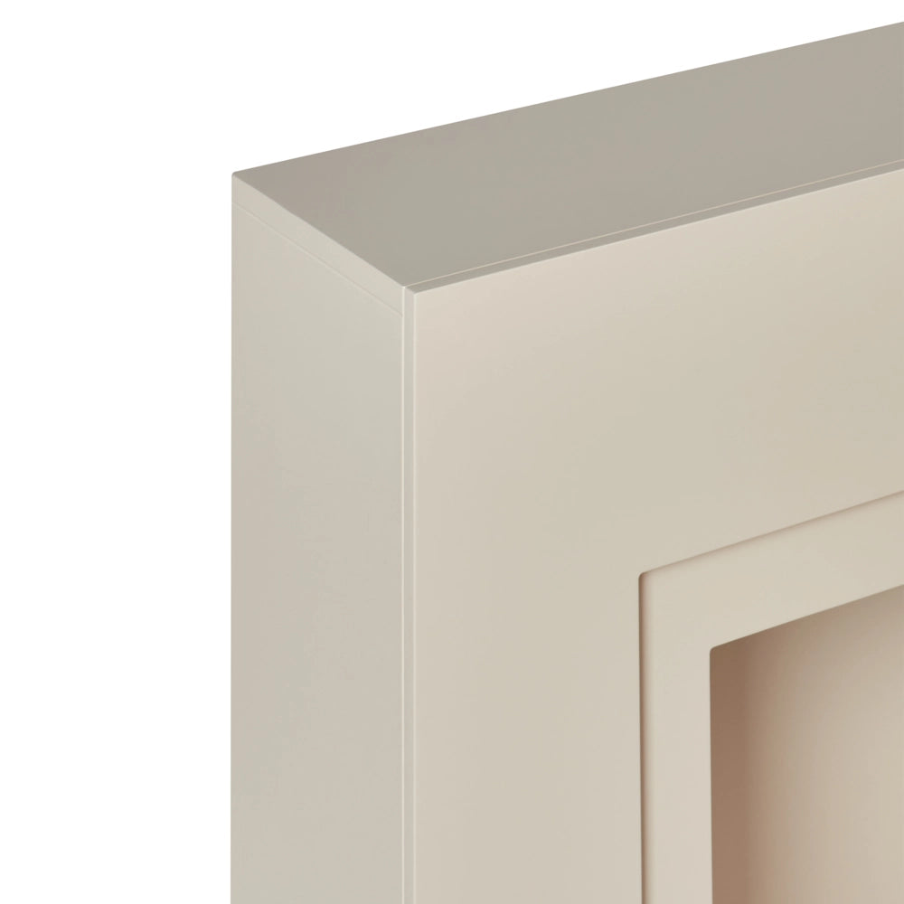 Camino elettrico Riscaldatore Beige MDF Mantello LED Carboni Ciottoli Fuoco Fiamme con Termostato