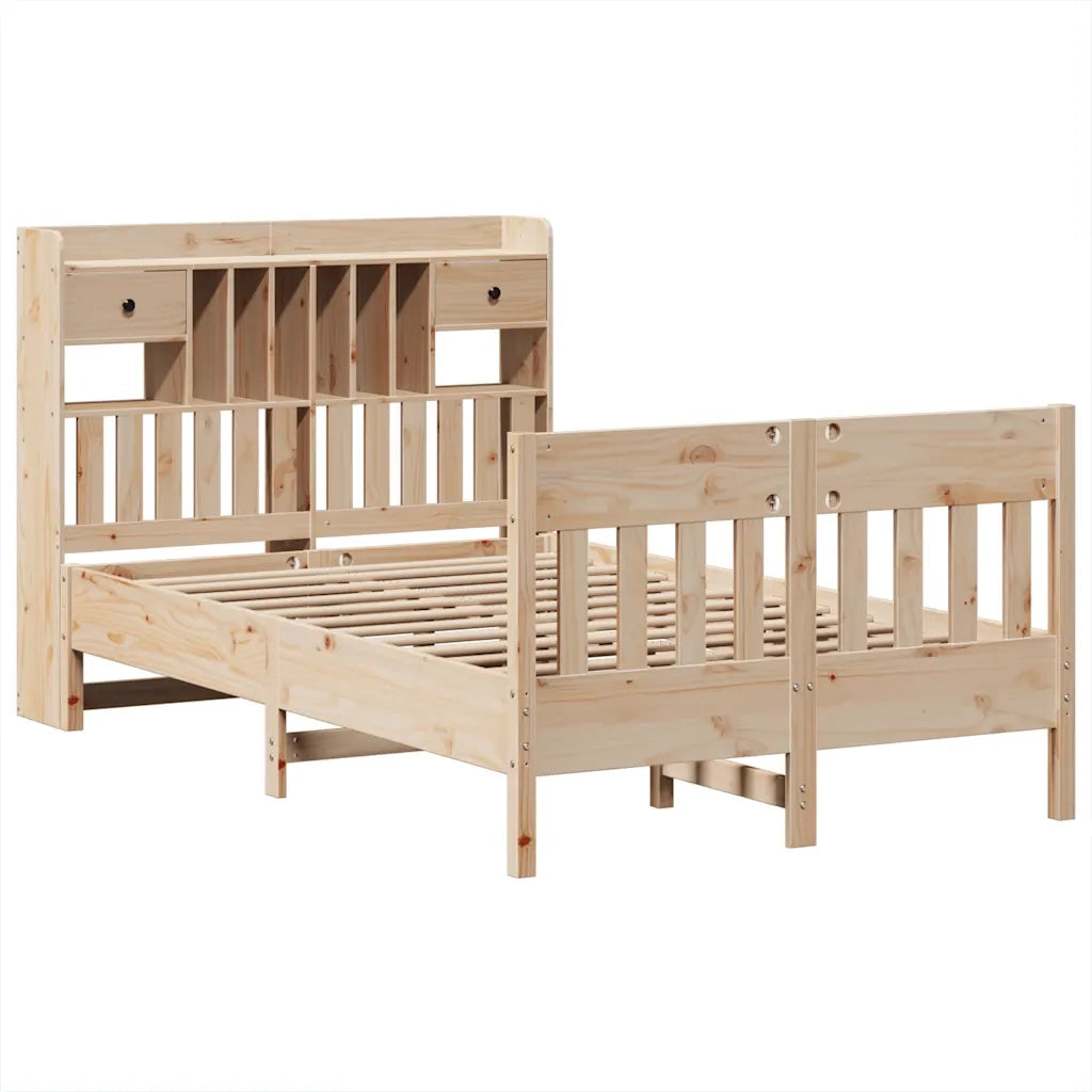 Letto senza Materasso 135x190 cm in Legno Massello di Pino 3323275