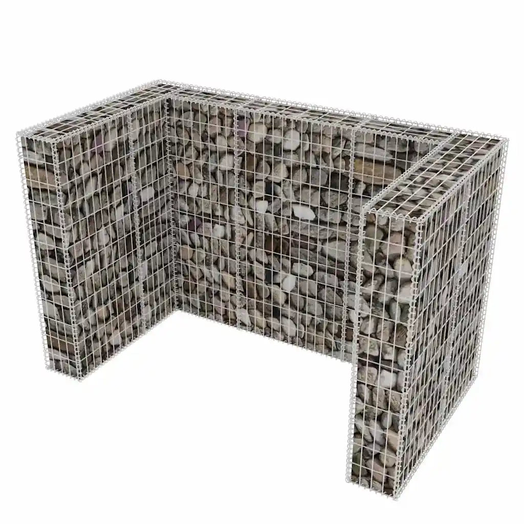 Gabbione in Rete in Acciaio per 2 Cassonetti 180x100x120 cm 142559