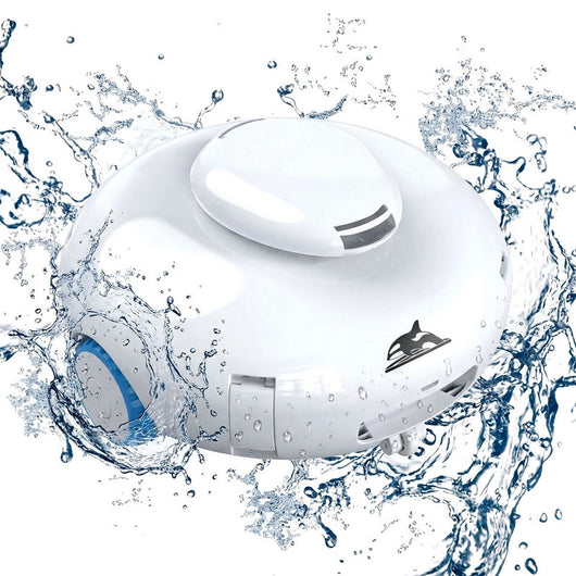 Robot pulitore per piscine, autonomia di 120 minuti, in grado di arrampicarsi sulle pareti della piscina, potente aspirazione, parcheggio automatico.