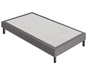 Letto Sommier Piazza e Mezza 140x190 Grigio Rivestito - Resistente fino a 120 Kg per Persona