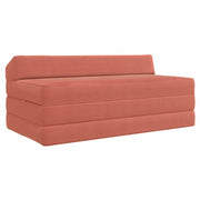 Divano Letto Pieghevole Rosso Arancio 120 x 60 x 49 cm Tessuto 900050