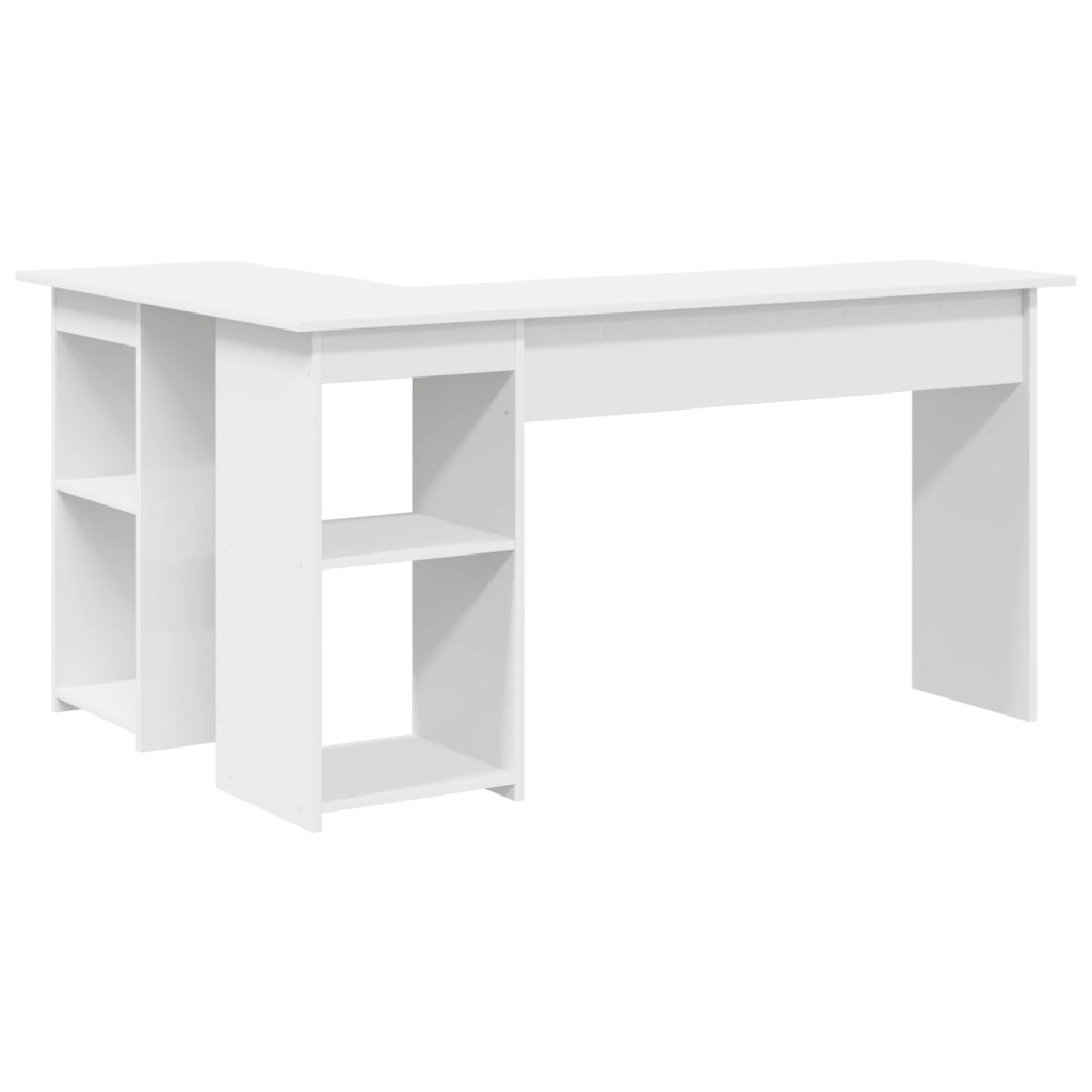 Scrivania Computer Bianco Bianco Legno ingegnerizzato Media