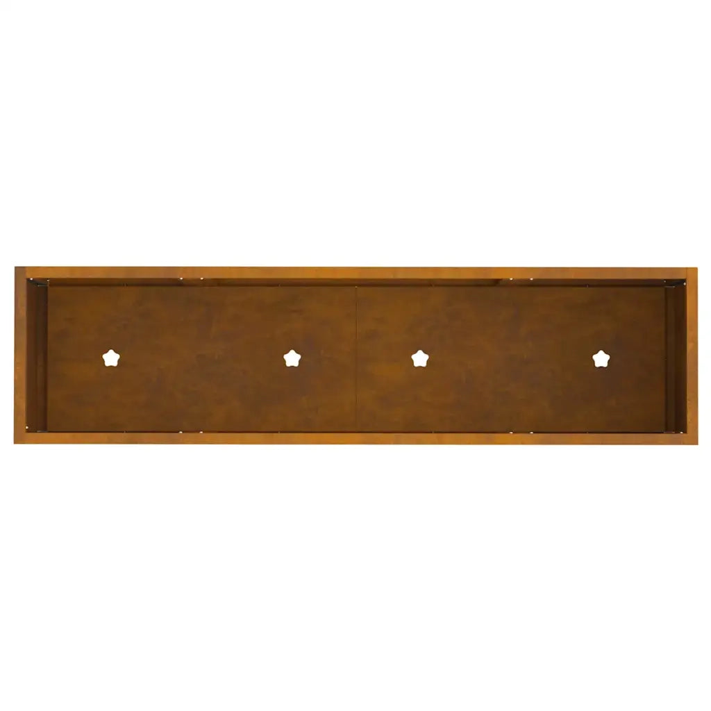 Vaso da giardino-Fioriera Esterno-Contenitore per Piante Rialzato Ruggine 100 x 26 x 82 cm
