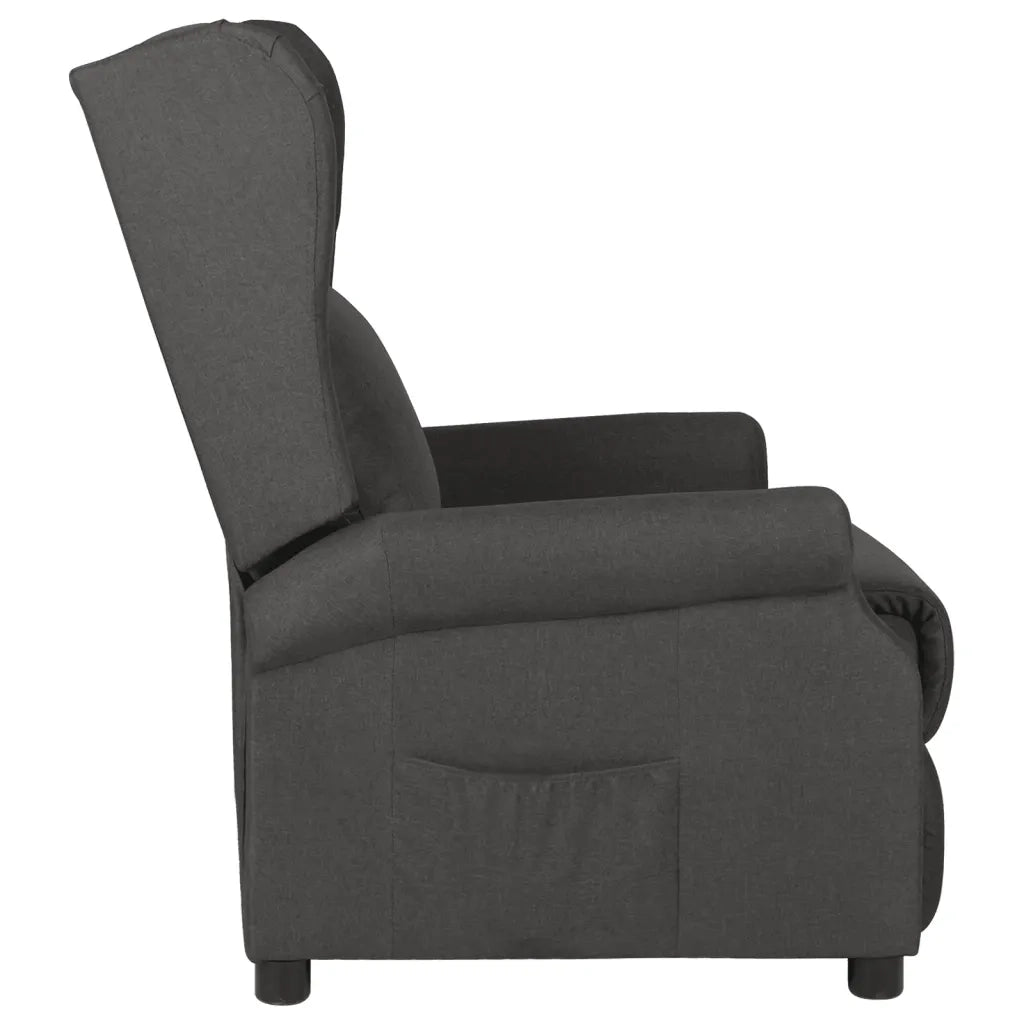 Divano Sedia-Poltrona Reclinabile in Tessuto Grigio Scuro 772687