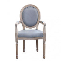 Poltrona Constance in Velluto Grigio 55x46x96 h cm in Velluto Grigio