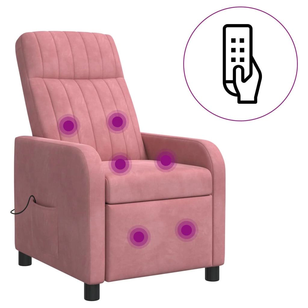 Divano Sedia-Poltrona Massaggiante Rosa Velluto (V)