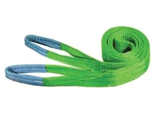 CINGHIA DI SOLLEVAMENTO CON FASCIA  A DOPPIO STRATO MM.75  mt.4 x mm75h.  portata Kg.2000 colore verde    EXCEL