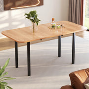 Tavolo allungabile con piano estensibile stile classico per sala da pranzo in MDF finitura quercia bianca americana