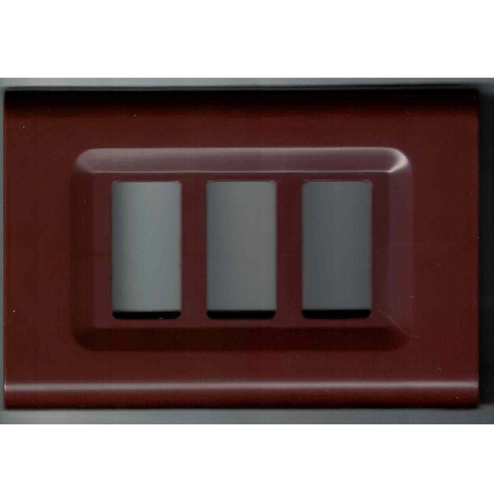 Trade Shop - Placchette Placche In Abs Serie Magic Elite Bticino Compatibili Color Copriprese - Marrone -5 Fori     -