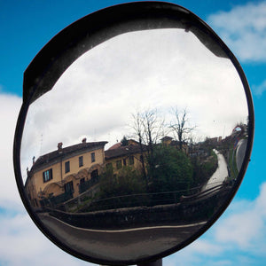 Verkehrsspiegel 80 cm konvex u. Schutzhaube Schwarz
