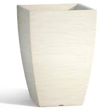 VASO IN RESINA MONACIS ADONE SQUARE  H 37 cm. VARI COLORI Colore: Grey