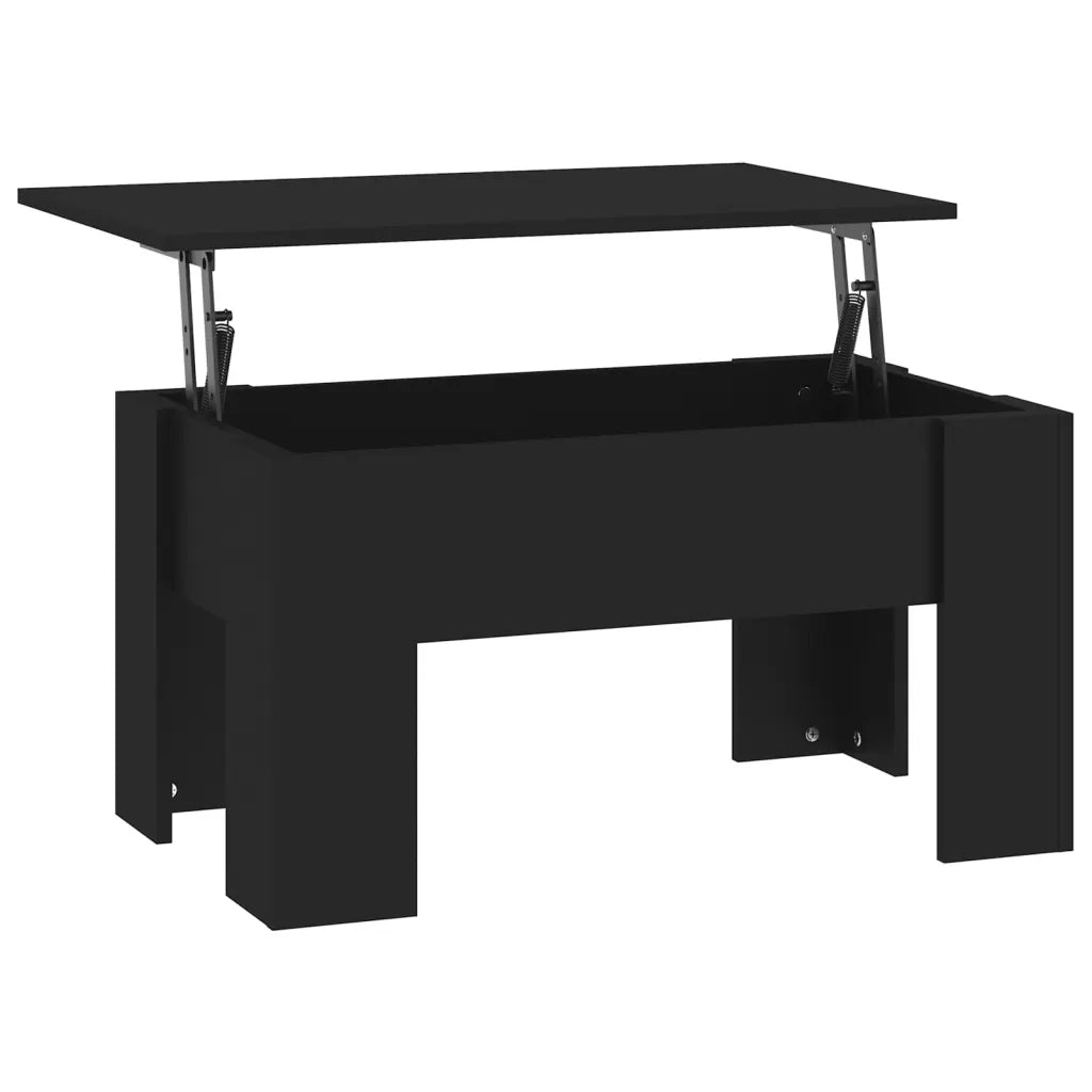 Tavolino da Salotto Nero 79x49x41 cm in Legno Multistrato 809693