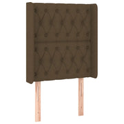 Testiera | Testata ad Orecchio Marrone Scuro 83x16x118/128 cm in Tessuto