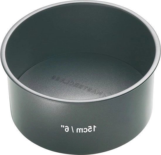 Forma rotonda per biscotti con base rimovibile - acciaio grigio - 15 x 15 x 6,5 cm