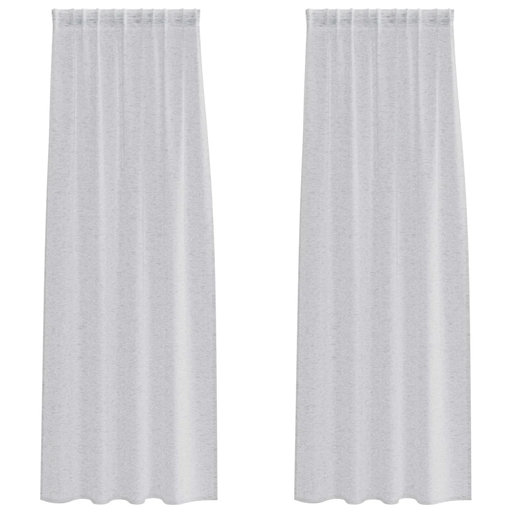 Tenda in Velo 2 pcs Grigio chiaro 260 x 140 cm Poliestere 4108026