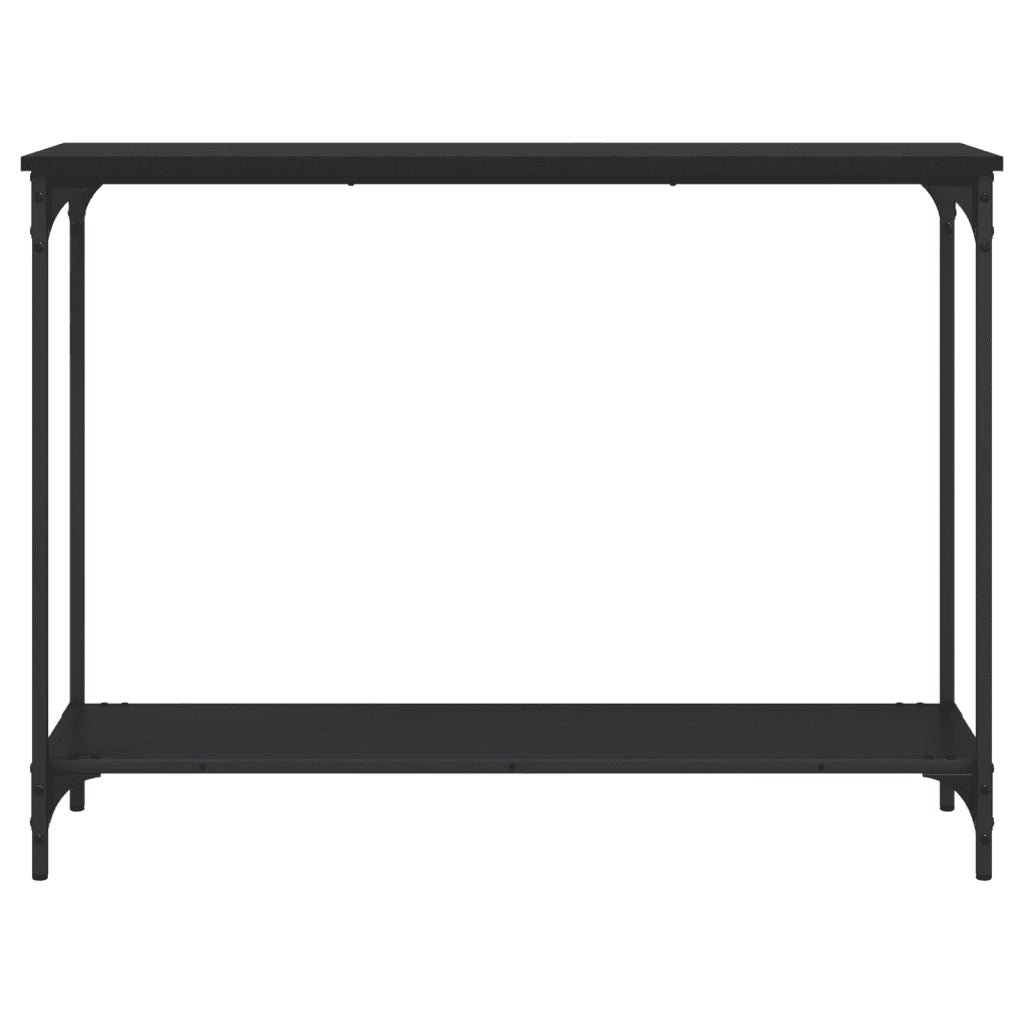 Tavolino Consolle Nero 101x30,5x75 cm in Legno Multistrato