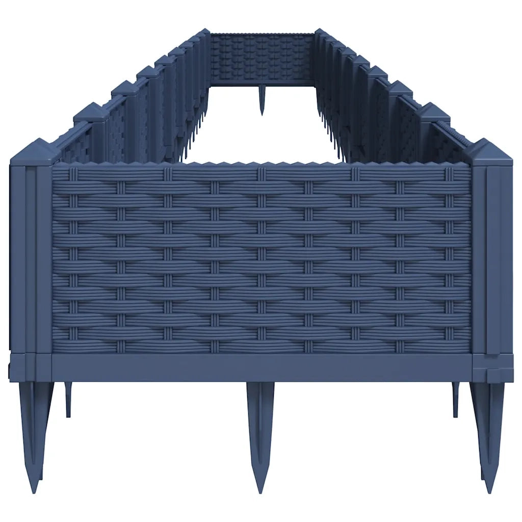 Fioriera Giardino Picchetti Grigio Blu 362,5x42,5x28,5 cm PP 368024