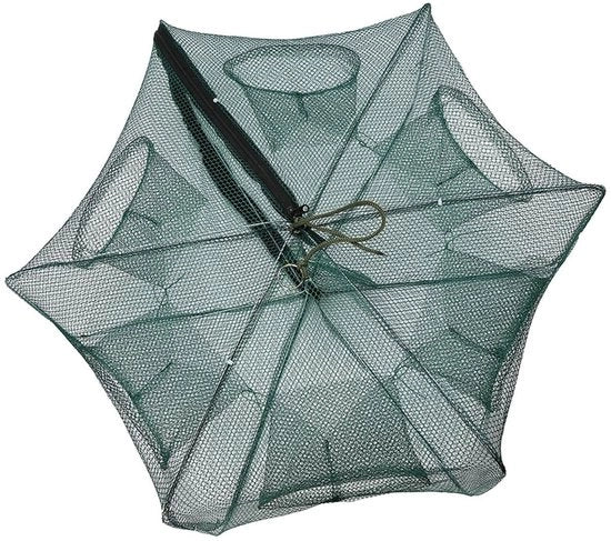 Visnetto in Nylon Duro - Opvougable - 6 Fori - per Pescare Crostacei - Dimensioni 58 x 22 cm