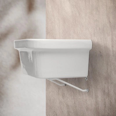 Pilozzo sospeso 46x38 in ceramica bianco lucido per interno o esterno
