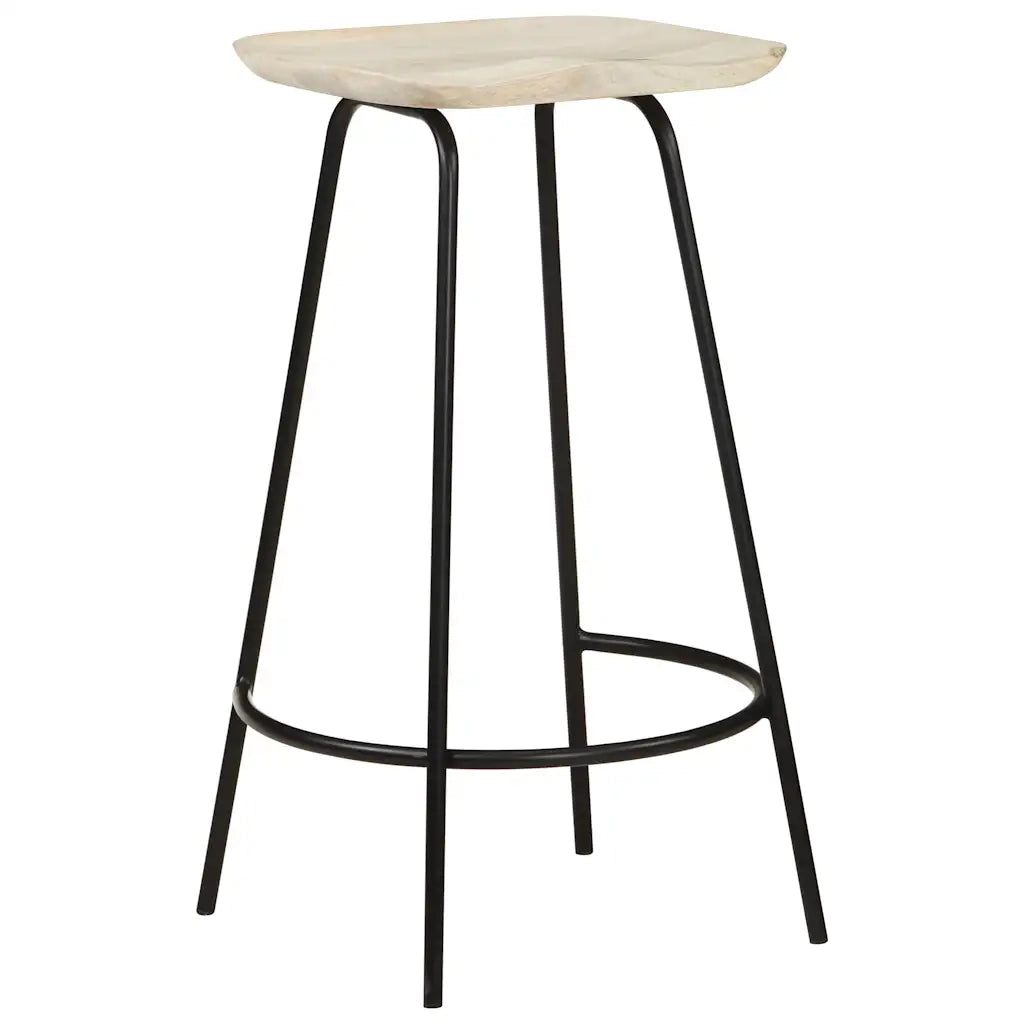 Sgabelli da Bar 2 pz in Legno Massello di Mango cod mxl 61907