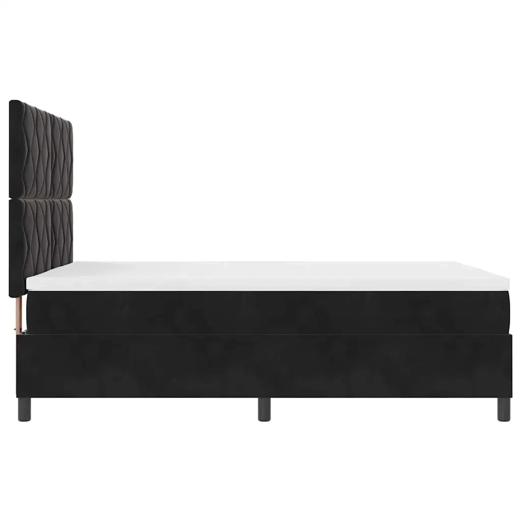 Letto a molle con materasso Nero 160 x 200 cm Tessuto 3339910